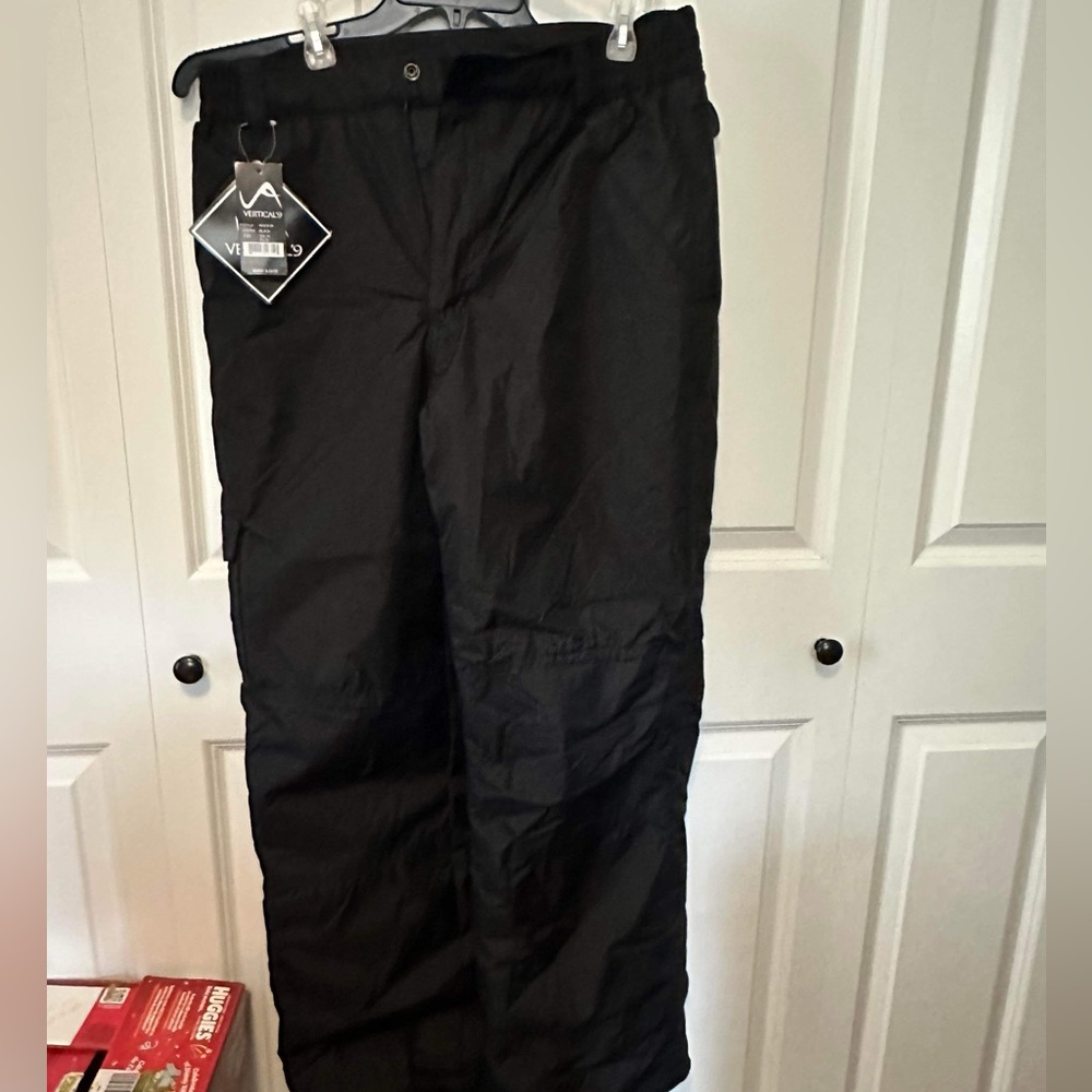 Girls 2x vertical 9 black snow pants